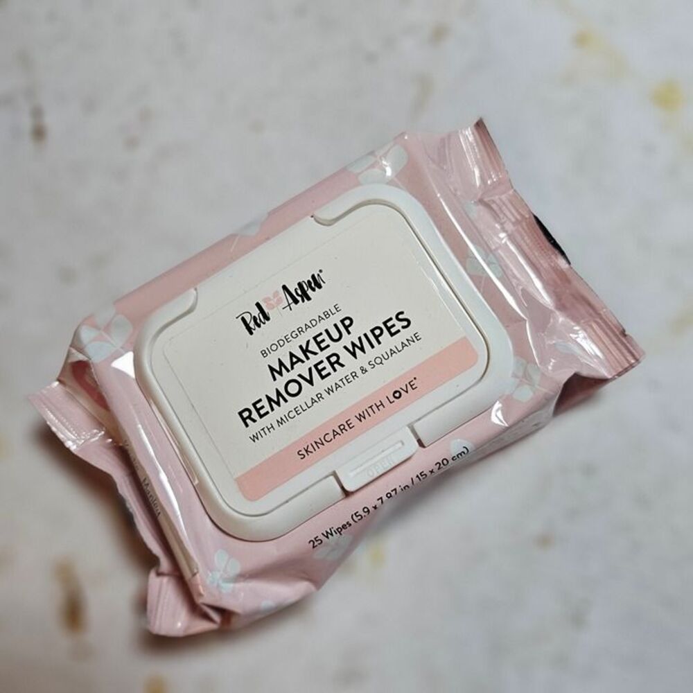 NEW Red Aspen Biodegradable Makeup Remover Wipes with Micellar Water & Squalan